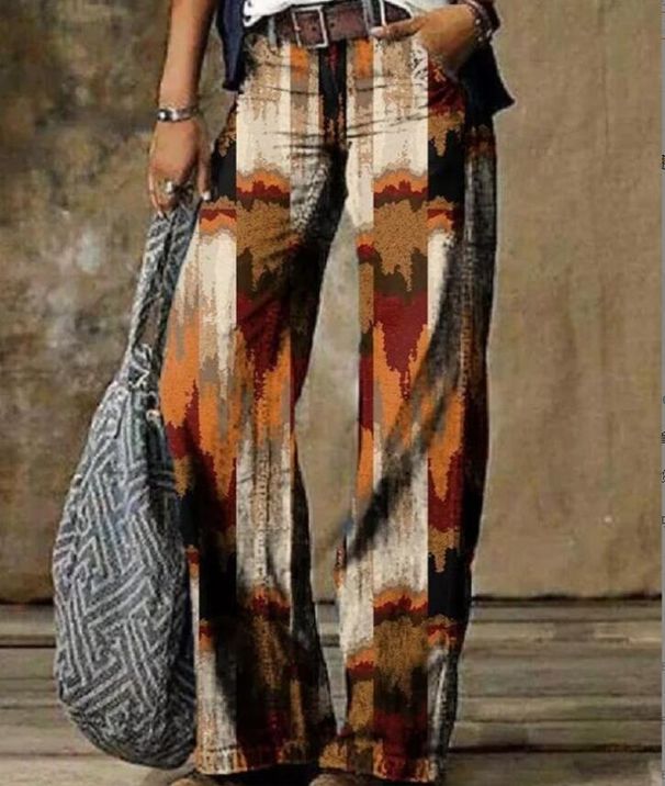 Women's Clothing plus size women's casual pants thin jeans wide leg pants long pants_ecoleips.com