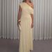 Summer Fashion Sexy Asymmetrical Neck Pleated Irregular Solid Color Dress for European And American Women Wholesale_ecoleips.com