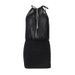 Women's Slim Fit Dress Sexy Halter Neck Mesh Splicing Pleated Hip Body Fashion Spring_ecoleips.com