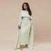Solid Color Beaded Dress Fake Two Piece Set_ecoleips.com
