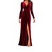 Women’s V-Neck Bodycon Dress – Elegant Slit, Stretchy Knit Fabric (S-5XL, Polyester-Spandex Blend, Work-to-Party Versatility)_ecoleips.com