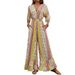 Women's Clothing Summer New Hot Sale Bohemian Style Printed Retro Style Waist High Waist Jumpsuit Trousers For Women_ecoleips.com