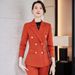 Women's Double Breasted High-End Elegant Casual Suit Stylish Spring Autumn Wear_ecoleips.com