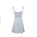 2024 Summer New Women's European And American Style Fresh Blue Floral Lace-Up Strap Dress_ecoleips.com