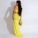 Women's Clothing Suspender Short Top With Sexy High Slit Hip Skirt Long Skirt Female Two Piece Set_ecoleips.com