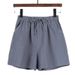 Suitable For All Seasons Summer New Loose Linen Cotton Large Size Student Sports Casual Shorts Women's Wide Leg Pants_ecoleips.com