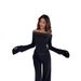 Women's Clothing Off-Shoulder Slim Fit Top For Women Sexy Eyelash Lace Trim Top Ins Style_ecoleips.com