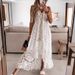 Women's Clothing Summer New European American Style Large Swing Lace Suspenders Solid Color Long Dress For Women_ecoleips.com