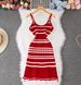 Women's Clothing Summer New Striped Knitted Dress Female Slim Sleeveless Backless Sexy Suspender Skirt_ecoleips.com