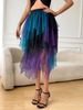K Irregular Mesh Half Length Skirt For Women, New Product With High Waist And Versatile Yarn Skirt To Show Off Weight_ecoleips.com