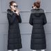 "Knee-Length Winter Coat For Women – Slim-Fit Cotton Parka With Thickened Warmth"_ecoleips.com