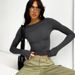 2026 Spring/Autumn Women's Plain-Color Round-Collared Long-Sleeved Basic T-Shirt_ecoleips.com