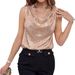 Sexy V Neck Tube Top For Women Fashion Sequin Loose Short Pullover Vest American Style Hot New_ecoleips.com