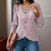 Women's Clothing Autumn Solid Color Lace Stitching Round Neck Women's Long Sleeve T_ecoleips.com