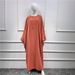Modest Abaya Dress Large Swing Robe Solid Color Bat Sleeve Plus Size Women's Dress Pink Apricot Fashion England Style Spring/Autumn Summer_ecoleips.com