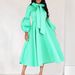 Women's Clothing Puff Sleeve Tie Up Large Skirt High Waist Elegant Bubble Sleeve Maxi Dress With Tie Waist | Flowy High-Low Hem Formal Gown_ecoleips.com