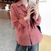 Vintage Red Plaid Shirt Women's Spring And Autumn Loose Casual Versatile Korean Version High-End Layered Shirt Top_ecoleips.com