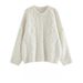 girl Twist Women, Autumn Winter Soft And Cozy Versatile Cream White Round Neck Loose Pullover Lazy Style Knitted Sweater For_ecoleips.com