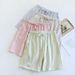 Summer 100% Cotton Pajamas Shorts Striped Women's Loose Fitting Sleep Bottoms Elastic Waist Sleep Shorts Home Lounge Wear_ecoleips.com