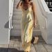 Cross-border Foreign Trade European And American Style Women's French Silk Satin Texture Sleeveless Midi Dress_ecoleips.com