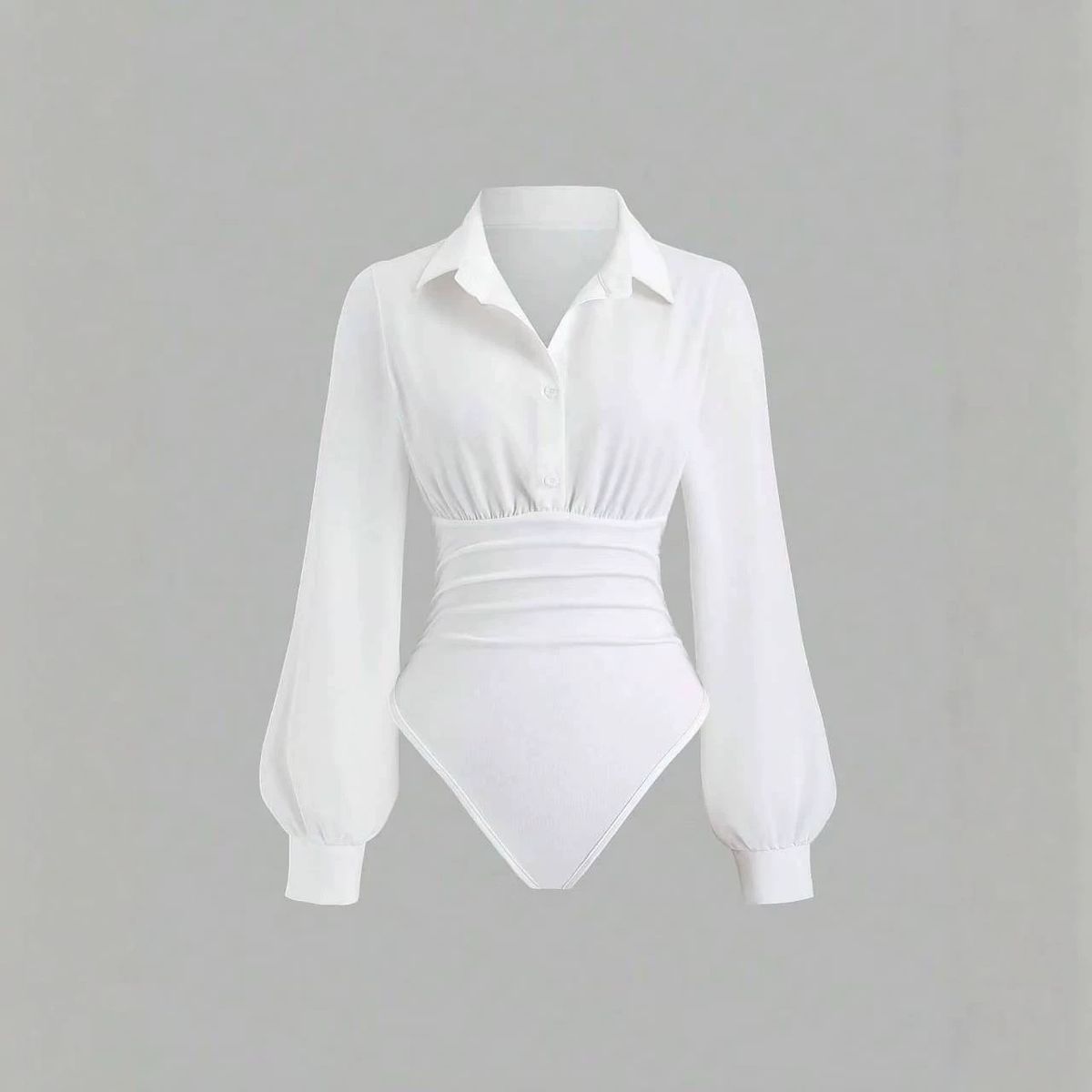 Women's Vintage Sexy Jum, Slimming Flattering, Elegant, High-end, Comfortable, Versatile, And Fashionable White_ecoleips.com