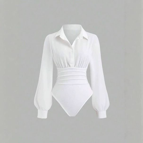 Women's Vintage Sexy Jum, Slimming Flattering, Elegant, High-end, Comfortable, Versatile, And Fashionable White_ecoleips.com