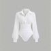 Women's Vintage Sexy Jum, Slimming Flattering, Elegant, High-end, Comfortable, Versatile, And Fashionable White_ecoleips.com