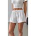 Fashion Basic Niche Striped Women's Casual Shorts Summer Home Loose Trend Cross Border Foreign Trade_ecoleips.com