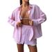 Women's Sweet Fresh Striped Long Sleeved Shirt Dress European American Style Spring Autumn New Fashion Clothing Set_ecoleips.com