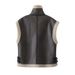 Women's clothing Fur integrated lamb hair vest for women autumn and winter new style lapel stitching motorcycle vest fur vest jacket_ecoleips.com