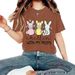 Women's Clothing Round Neck Short Sleeve T Shirt Easter Nurse Cartoon Printing Summer New Comfortable T Shirt_ecoleips.com