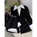 Girl Girl Chic Mature Style Hot Girl Outfit For Women Early Autumn Two-Piece Mid-Length Blazer Top High-Waisted Skirt Pants_ecoleips.com