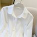 Elegant Women's White Lace Embroidered Blouse Casual Office Shirt Spring Fashion Top for Ladies_ecoleips.com