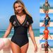 Women's Clothing One Piece Swimsuit Solid Color Hollow Out Sports Bikini Available_ecoleips.com
