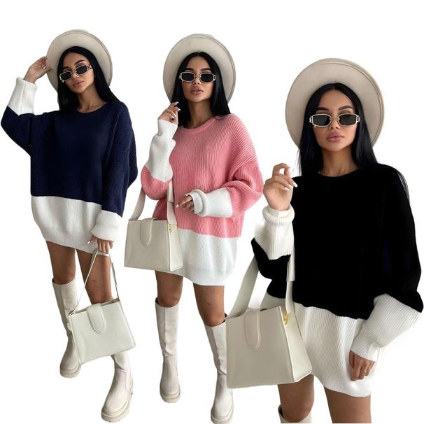 Aria Basics Aria Basics M4006 European American Cross-border Women's Clothing, New Autumn Winter Simple And Fresh Letter Print Knitted Sweater,_ecoleips.com