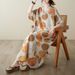 Real Shot Of 2024 Summer V-neck Cotton-linen Plus-size Loose-fitting Artistic Vacation-style Beach Dress, Vintage Long_ecoleips.com