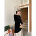 Interpretation Of Beauty NEWOPEN Autumn French Socialite Light Luxury High-End Spliced Velvet Dress For Women F1993_ecoleips.com