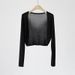 K Knitted Cardigan Jacket, Women's Shawl, Sun Protection Outer Layer, Thin Design, Camisole, Air-conditioned Shirt, Hood, Short Top_ecoleips.com