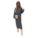 2024 Autumn Winter New European American Cross-Border Women's Lazy Style Knitted Sweater Elegant Half Skirt_ecoleips.com