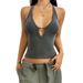 Zeyun Cross-Border European And American Y2K Hot Girl Style Halter Neck Slim Fit T-Shirt Women's Tank Top 2026 Summer_ecoleips.com