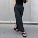 Women's Clothing Women's Slim High Waist Striped Slit Straight Skirt Commuter Fashion Autumn Clothing For Formal & Casual For Women_ecoleips.com