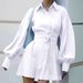 AD563 Hepburn-style Fashionable Elegant Women's 2025 Spring Autumn New Trendy Age-reducing Waist-cinching Shirt With Tie_ecoleips.com