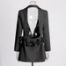 2025s Ming Style Waist Cinched V-neck 2025 New Niche Design Backless Patchwork Flower Suit Jacket For Women_ecoleips.com