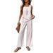 Women's Sleeveless Double Layer Vest And Pants Set American Style Hot Selling New Arrival In Stock_ecoleips.com