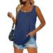 2026 Summer Sleeveless Square Collar Solid Color Vest T-Shirt For Women_ecoleips.com