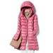 Women's Lightweight Long Down Jacket With Detachable Hood - Slim Fit Plus Size Winter Coat For Autumn & Winter_ecoleips.com