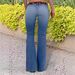 High Waist Vintage Denim Flare Pants For Women – Retro Workwear Style, Slim Fit, Stretch Comfort, Fashionable Bell Bottoms (Deep Blue, Light Blue)_ecoleips.com
