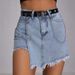Women's Clothing Dress High Waist Denim Shorts Skirt With Stitching_ecoleips.com
