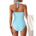 Women's One-Piece Swimsuit High Elasticity Sexy Backless Monokini Swimwear With Removable Padding For Swimming Beach Vacation_ecoleips.com