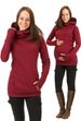 Maternity Nursing Hoodie - Winter Fleece-Lined Long Sleeve Pullover With Half-Finger Openings | Comfortable & Stylish_ecoleips.com